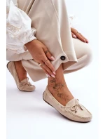 Dámské semišové mokasíny béžové model 21625521 - Boto Dámské semišové mokasíny béžové model 21625521 - Boto