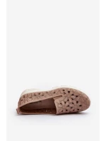 Ażurowe Półbuty Damskie Różowe Emilei Ażurowe Półbuty Damskie Różowe Emilei