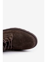 Zamszowe Ocieplane Botki Męskie Na Zamek Big Star OO174229 Brązowe Zamszowe Ocieplane Botki Męskie Na Zamek Big Star OO174229 Brązowe