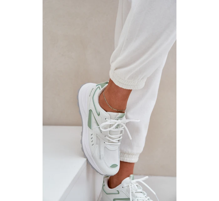 Buty Sportowe Damskie Big Star NN274A095 HI-POLY SYSTEM Biało-Zielone Buty Sportowe Damskie Big Star NN274A095 HI-POLY SYSTEM Biało-Zielone