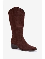 Kozačky Kovbojky Dámské Čokoládové Jazelle