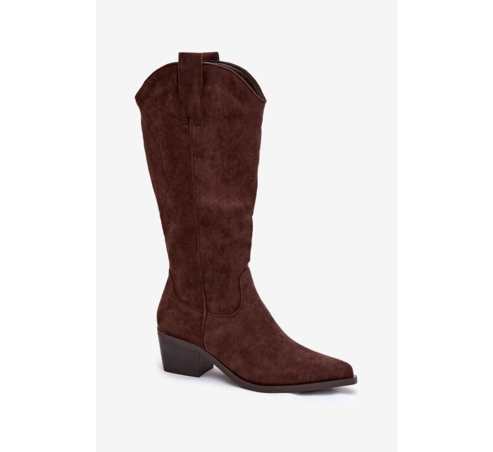 Kozačky Kovbojky Dámské Čokoládové Jazelle