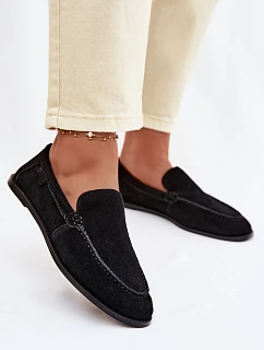 Dámské mokasiny z přírodního semiše Big Star model 22069376 Černé - Big Star Shoes