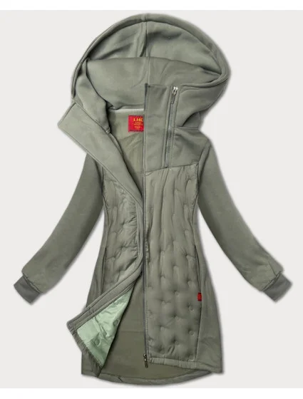 dlouhá dámská mikina se stojáčkem a kapucí model 20911348 - LHD dlouhá dámská mikina se stojáčkem a kapucí model 20911348 - LHD