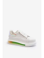 Sneakersy Damskie Skórzane GOE NN2N4029 Białe