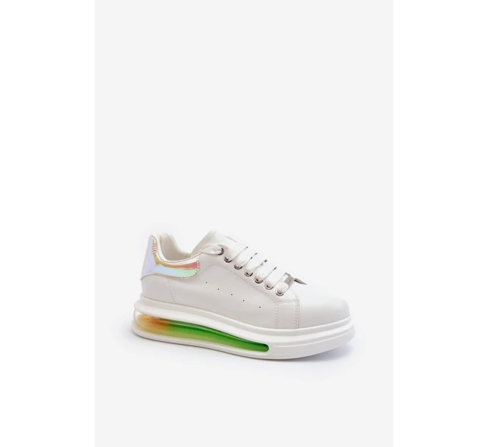 Sneakersy Damskie Skórzane GOE NN2N4029 Białe