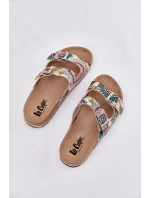 Wzorzyste Klapki Damskie Na Korkowej Platformie Z Klamrami Lee Cooper LCW-25-35-3483L Multikolor