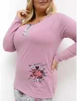 Piżama DU PI FP model 21766328 ciemny różowy - FPrice Piżama DU PI FP model 21766328 ciemny różowy - FPrice