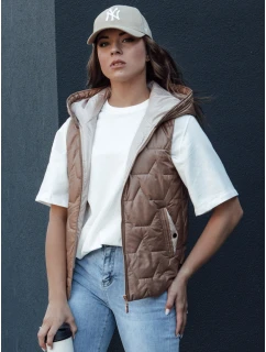 Dámská prošívaná vesta zlatá Dstreet model 21979409 - FashionStreet
