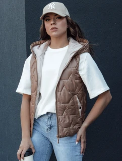 Dámska prešívaná vesta NICOLAS zlatá FashionStreet TY4464