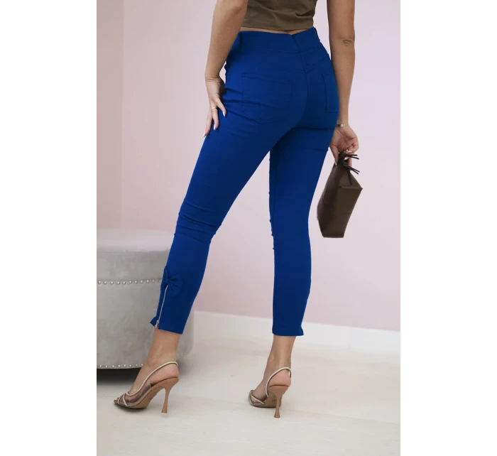 Barevné džínové kalhoty s model 20882909 mašlí - K-Fashion