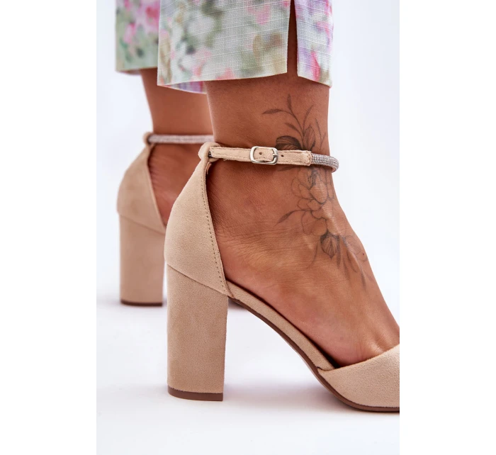 Zamszové se Béžové Diamond model 21626038 - Boto Zamszové se Béžové Diamond model 21626038 - Boto