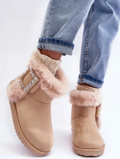 Śniegowce Ocieplane Z Klamrą Beżowe Dulca