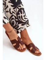 Dámské Plné Sandály S Tmavě Hnědé model 21704396 - Boto Dámské Plné Sandály S Tmavě Hnědé model 21704396 - Boto