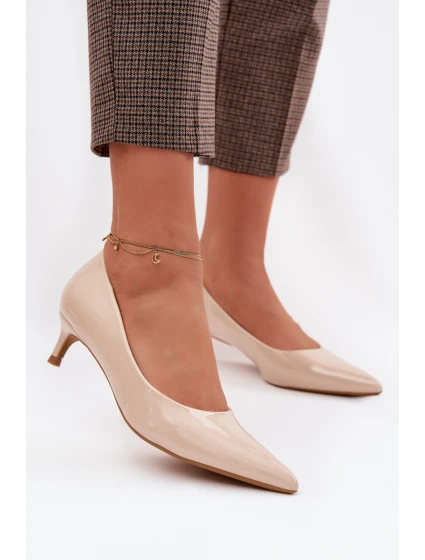 Lakované lodičky na nízkém podpatku Béžové Girela Lakované lodičky na nízkém podpatku Béžové Girela