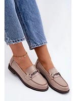 Dámske kožené mokasíny Vinceza 18132 Beige