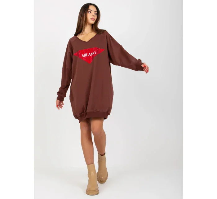 Mikina VI BL 3113.73P tmavo hnedá