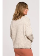 Dámsky Cardigan BK074 Beige - BeWear Dámsky Cardigan BK074 Beige - BeWear