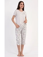 Dámské pyžamo kapri model 22405186 - Vienetta Dámské pyžamo kapri model 22405186 - Vienetta