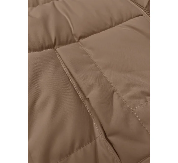 Dámska krátka zimná bunda S'west Beige (B8288-12)