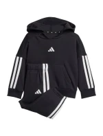 Adidas Essentials Joggers 3 Stripes Fleece Hoodie Black JD6484