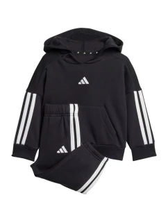 Adidas Essentials Joggers 3 Stripes Fleece Hoodie Black JD6484