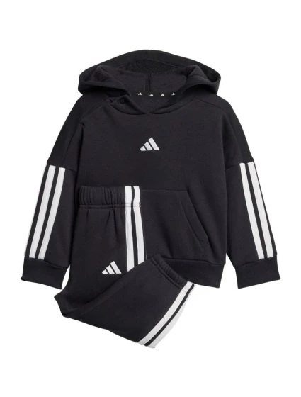Adidas Essentials Joggers 3 Stripes Fleece Hoodie Black JD6484