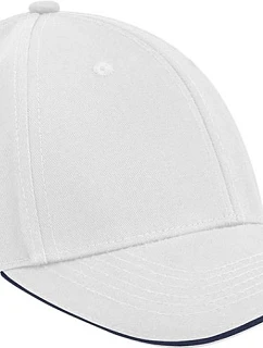 Beechfield B 820C 6-panelová čiapka EarthAware® 53.820C biela/francúzska námornícka modrá