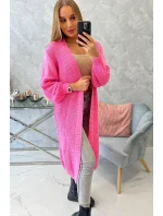 Sveter dlhý kardigan svetlo ružový