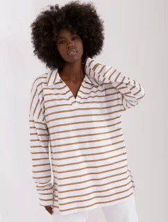 Blúzka LK BZ 509314.83 bielo-hnedá