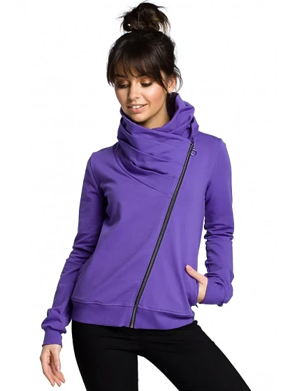 B071 Mikina s kapucňou na zips - fialová B071 Mikina s kapucňou na zips - fialová
