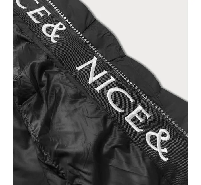 Černá dámská péřová bunda pro přechodné období model 17729163 - LHD Černá dámská péřová bunda pro přechodné období model 17729163 - LHD