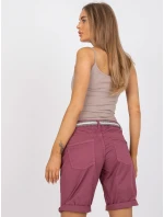 Šortky D63990Z63080Z tmavoružové