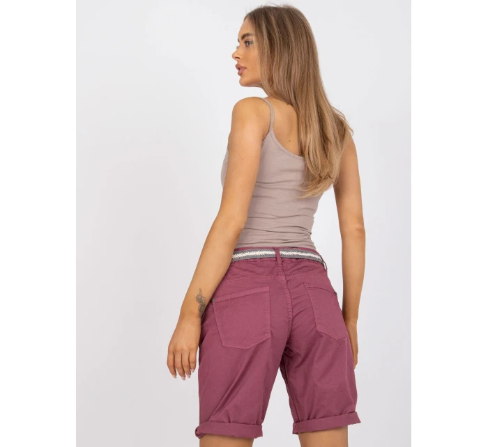 Šortky D63990Z63080Z tmavoružové