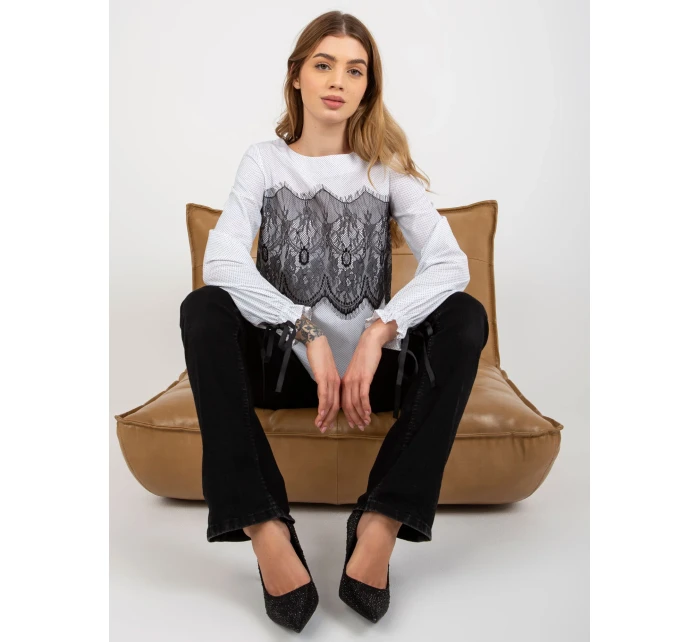 Blúzka LK BZ 506877 3.36P biela a čierna Blúzka LK BZ 506877 3.36P biela a čierna