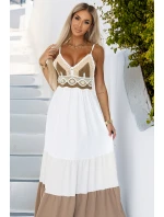 Dlouhé šaty bez ramínek s boho model 21212552 - numoco basic Dlouhé šaty bez ramínek s boho model 21212552 - numoco basic