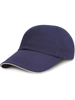 Result Headwear RC 024XP 6-panelová nízkoprofilová sendvičová čiapka 28.24XP tmavomodrá/biela