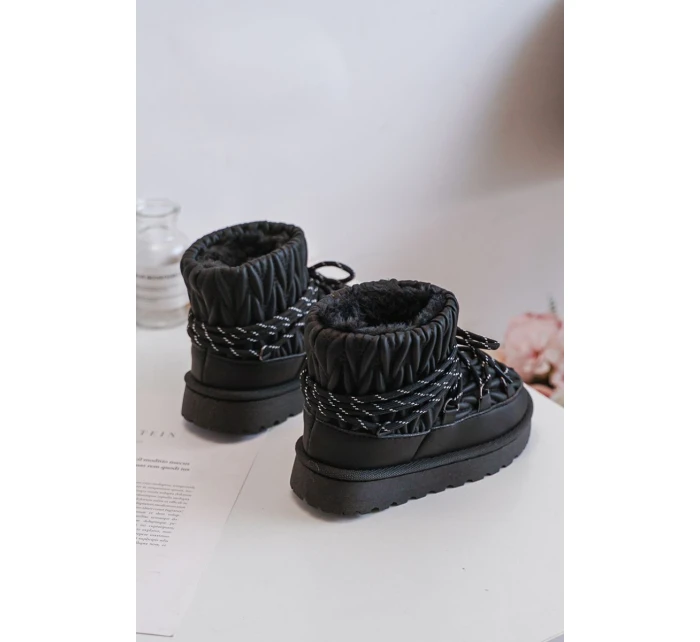 Dětské Zimní Boty S Kožíškem Černé model 21680341 - Boto Dětské Zimní Boty S Kožíškem Černé model 21680341 - Boto