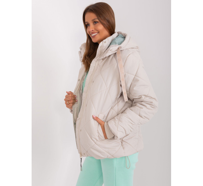 Svetlá béžová zimná bunda s manžetami SUBLEVEL