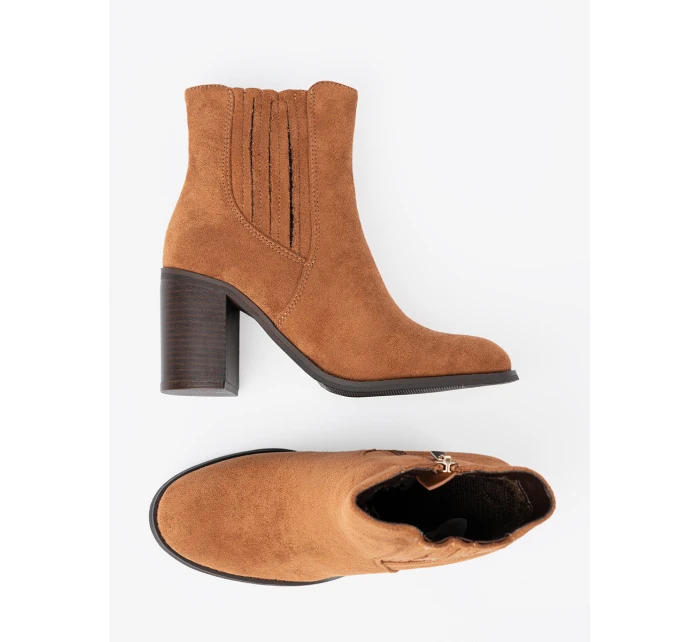 Originální kotníčkové boty dámské model 21298357 na širokém podpatku Originální kotníčkové boty dámské model 21298357 na širokém podpatku