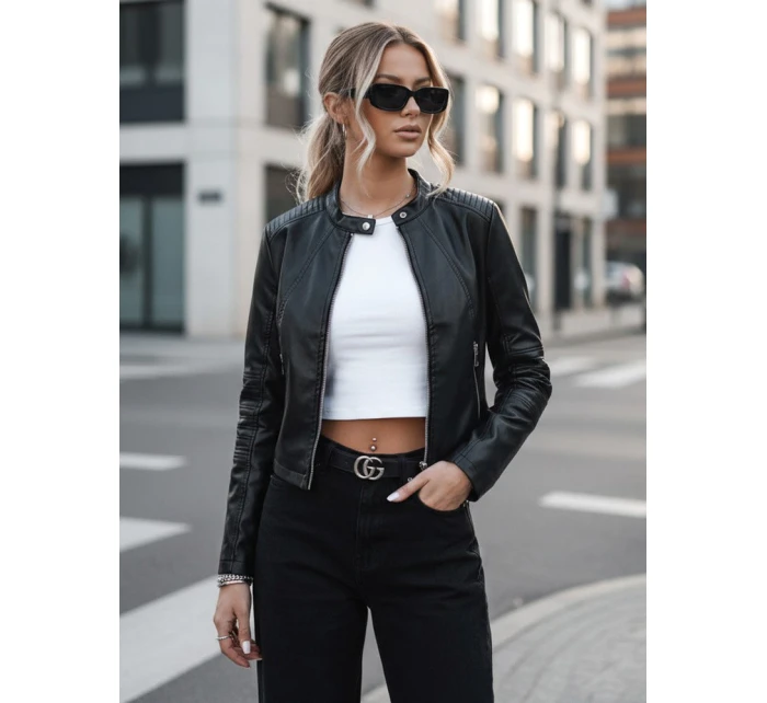 Dámská kožená bunda STYLE černá Dstreet model 21971244 - FashionStreet Dámská kožená bunda STYLE černá Dstreet model 21971244 - FashionStreet