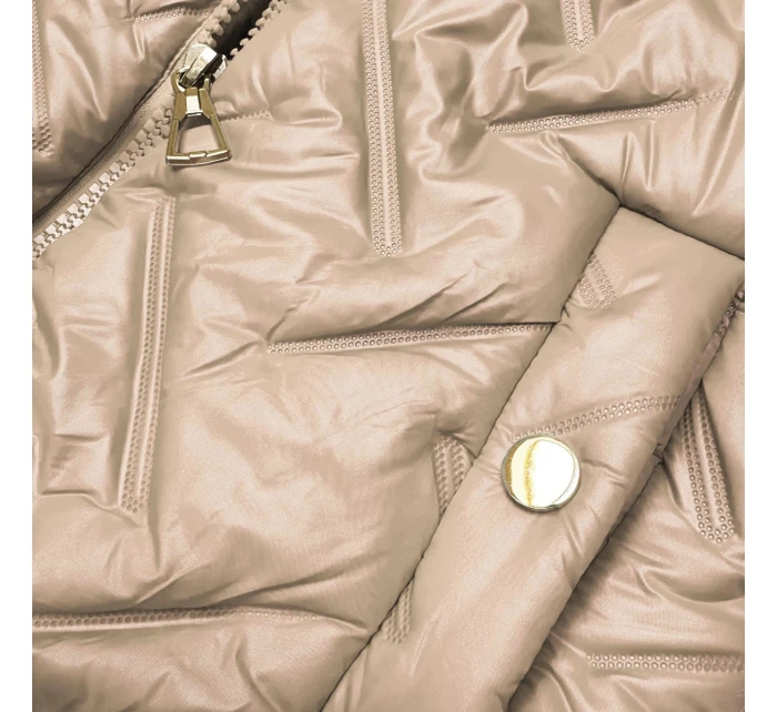 Dámska kožušinová vesta S'West vo farbe Dirty Pink (B8252-51051)