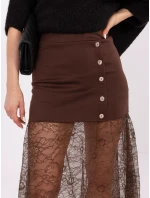 Spódnica MI SD model 21766339 brązowy - FPrice Spódnica MI SD model 21766339 brązowy - FPrice