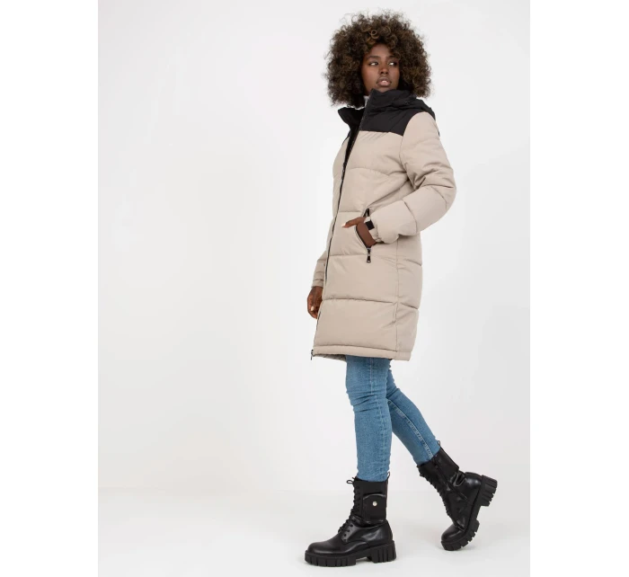 Dámska bunda NM KR D2 3827 62 šedá čierna