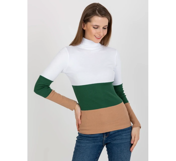 Dámska blúzka RV BZ 8465 1.08P biela zelená - FPrice