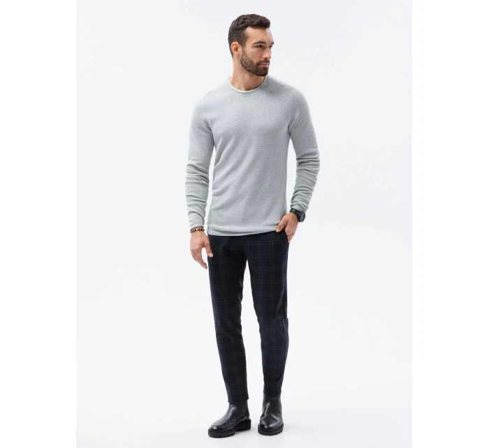 Pánsky sveter E121 Svetlo šedá - Ombre Pánsky sveter E121 Svetlo šedá - Ombre