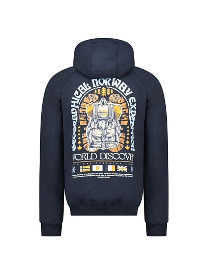 Pánská mikina model 21718664 Šedá melanž s potiskem - Geographical Norway