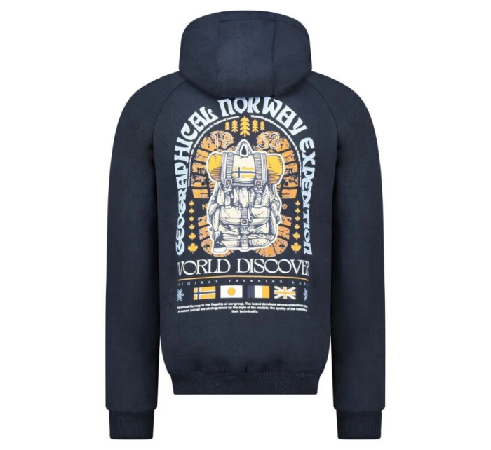 Pánská mikina model 21718664 Šedá melanž s potiskem - Geographical Norway