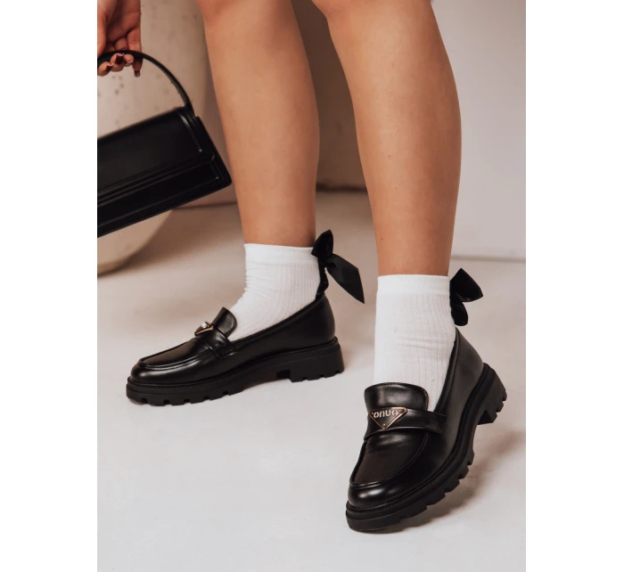 Dámské mokasíny s podrážkou black Dstreet model 21984161 - FashionStreet