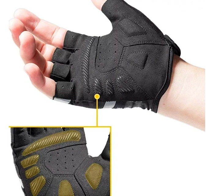 Cyklistické rukavice Rockbros S247 XL - čierne